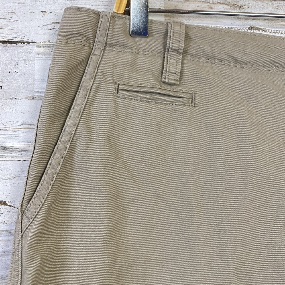 Chaps Shorts Men 36 10" Beige Khaki Zip & Drawstring 100% Cotton American Flag - Picture 5 of 11